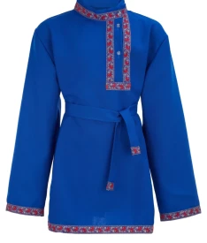 Русские народные — Косоворотка синяя — фото