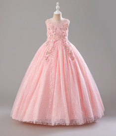 Бальные/вечерние — Платье Персиковое — фото