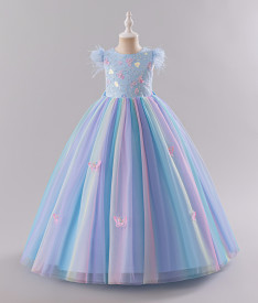 Бальные/вечерние — Платье Голубая радуга — фото