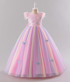 Бальные/вечерние — Платье Розовая радуга — фото