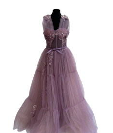 Бальные/вечерние — Платье сирень — фото